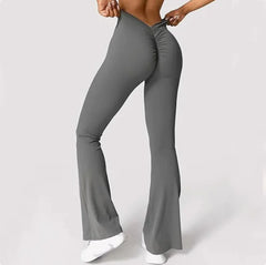 High-Waist Quick-Dry Yoga Bell-Bottom Fitness Pants