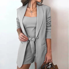 Women Long-Sleeve Blazer Set