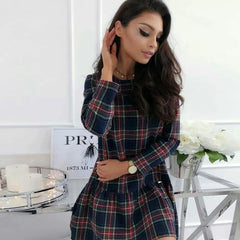 Women Plaid Dress