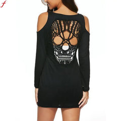 Skull Back Cotton Dress