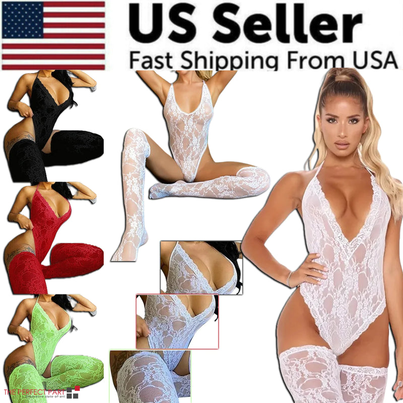 Women Lace Sexy Lingerie Nightwear Babydoll Sleepwear Bodysuit Dress Plus Size