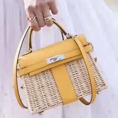 Designer Bamboo Flap HandBag for Women