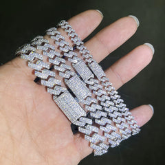 Silver Cuban Link Chain Bracelet - Hip Hop Style