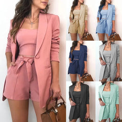 Women Long-Sleeve Blazer Set