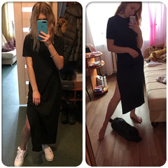 Black Split Long Dress