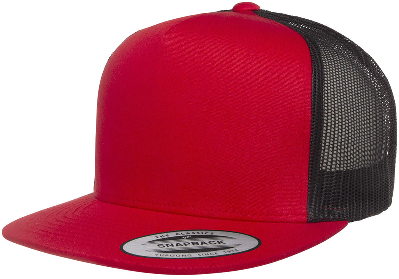 Yupoong Men's YP Classics Retro Trucker Hat Red/Black One Size Classic Trucker Cap 2-tone