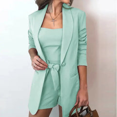 Women Long-Sleeve Blazer Set